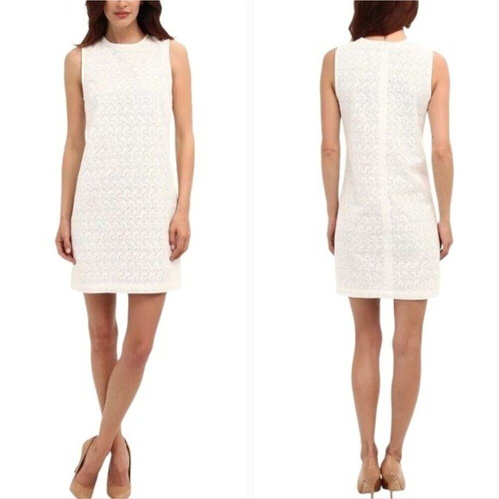 THEORY WHITE EYELET ADRAYA SO FEMININE & SEXY DRESS Size 4 $295 MSRP